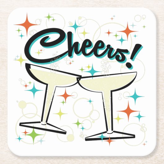 Sprudelnd Gehen-Gehen! Rechteckiger Pappuntersetzer (Vorderseite)