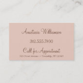 Sprudelnde Brown-Visitenkarten Visitenkarte (Rückseite)