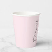 Sprudelnde Champagnerflasche Brautparty Pappbecher (Rechts)