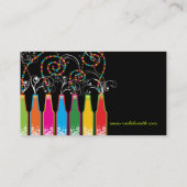 Sprudelnde Feiern! Party-Planer-Visitenkarte/ Visitenkarte (Rückseite)