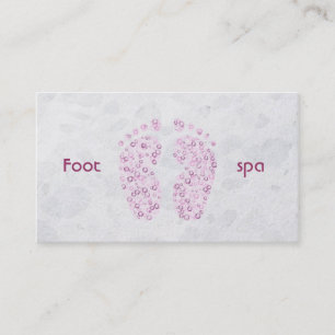 sprudelnde Füße im Rosa Visitenkarte