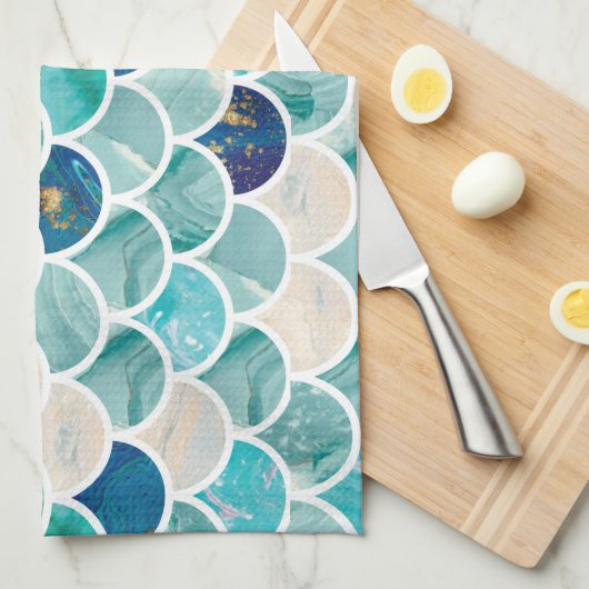 Sprudelnde Geschirrtuch (Viertel Falte)