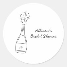 Sprudelnde knallende Champagnerflasche Brautparty