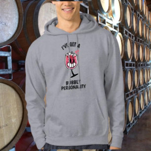 Sprudelnde Persönlichkeit – Weinliebhaber Hoodie