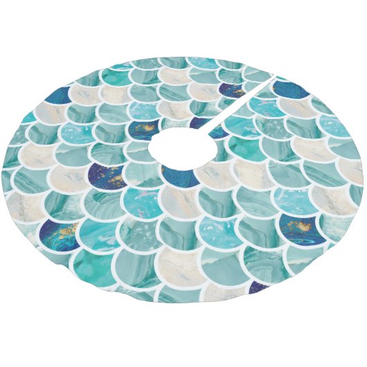 Sprudelnde Polyester Weihnachtsbaumdecke (Schrägansicht)