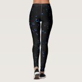Sprudelnde Wassertropfen dunkle Farbe Leggings (Rückseite)