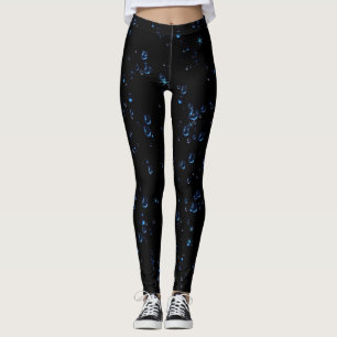 Sprudelnde Wassertropfen dunkle Farbe Leggings