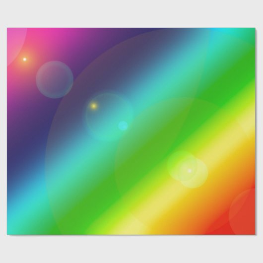 Sprudelnder Regenbogen Geschenkpapier (Flach)
