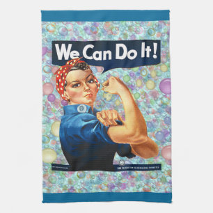 Sprudelndes Retro Hausfrau-Geschirrtuch Küchentuch