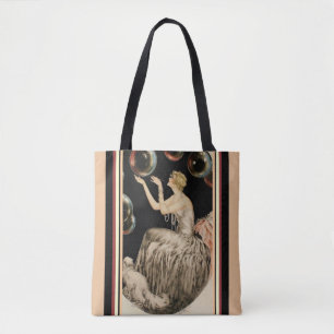 "Sprudelt" durch Louis Icart - Kunst-Deko-Tasche Tasche