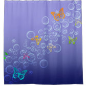 Sprudelt n-Schmetterlinge Duschvorhang (Vorderseite)