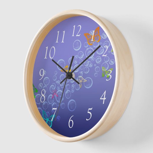 Sprudelt n-Schmetterlinge Wanduhr (Winkel)