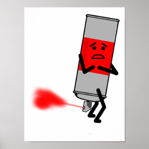 Sprüh-Furz-Farben-Funny-Plakat Poster
