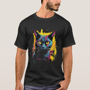 Sprühbild Katzenkühle Katzenzeichnung Street Art T-Shirt