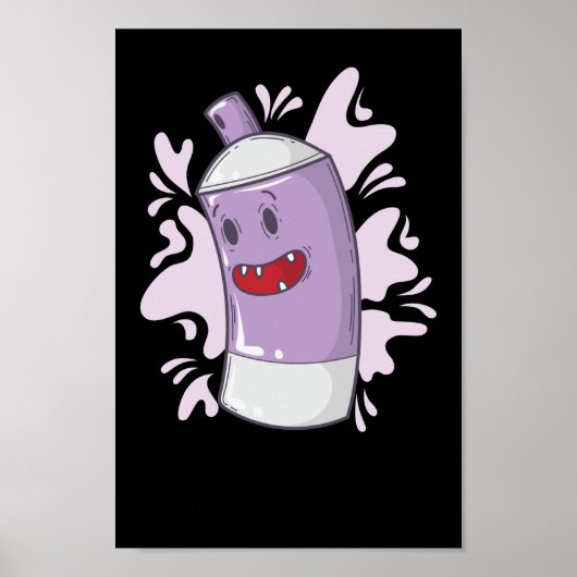 Sprühdodosis Streetart Style Graffiti Farbe Poster (Vorne)
