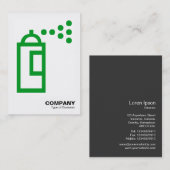 Sprühdose - Grasgrün auf Weiß Visitenkarte (Vorne/Hinten)