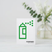 Sprühdose - Grasgrün auf Weiß Visitenkarte (Stehend Vorderseite)