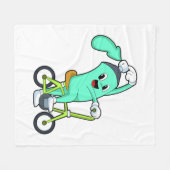 Sprühdose mit Fahrrad Fleecedecke (Vorderseite (Horizontal))