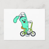 Sprühdose mit Fahrrad Postkarte (Vorderseite)