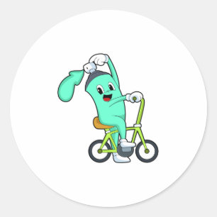 Sprühdose mit Fahrrad Runder Aufkleber