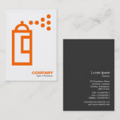 Sprühdose - Orange auf Weiß Visitenkarte (Vorne/Hinten)