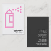 Sprühdose - rosa auf Weiß Visitenkarte (Vorne/Hinten)