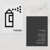 Sprühdose - Schwarz auf Weiß (Goldkarte) Visitenkarte (Vorne/Hinten)