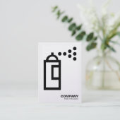 Sprühdose - Schwarz auf Weiß (Goldkarte) Visitenkarte (Stehend Vorderseite)