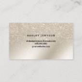 Sprühdosen Logo Zähne Typografie Perle Glitzer Visitenkarte (Rückseite)