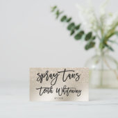 Sprühdosen Logo Zähne Typografie Perle Glitzer Visitenkarte (Stehend Vorderseite)