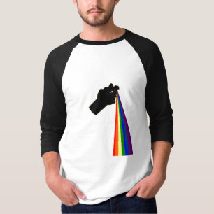 Sprühfarbe der Regenbogen T-Shirt