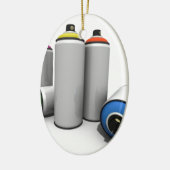 Sprühfarbe-Dosen Keramikornament (Links)