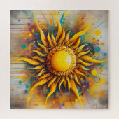 Sprühfarbe Sonne Puzzle (Horizontal)