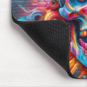 Sprühfarben-Schädel Mousepad (Ecke)