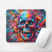 Sprühfarben-Schädel Mousepad (Mit Mouse)