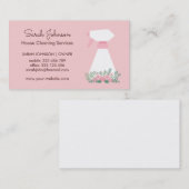 Sprühflasche Floral Reinigungsmittel Rosa Visitenkarte (Vorne/Hinten)