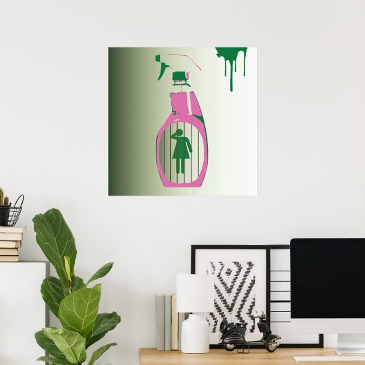 Sprühflaschen-Gefängnispflaster Poster (Heimbüro)