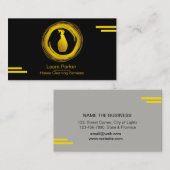 Sprühflaschen Reinigungs-Service Zuhause Gold Visitenkarte (Vorne/Hinten)