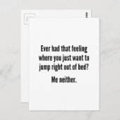 Sprung aus dem Bett Postkarte (Vorne/Hinten)