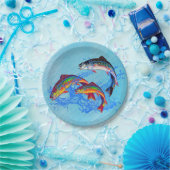 Sprung Bach    TroutPapierplatte Pappteller (Party)