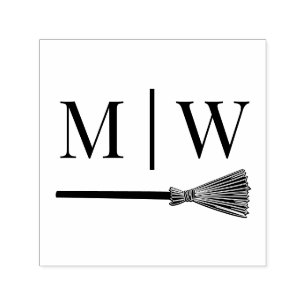 Sprung der Broom B Couple Wedding 2 Initial Monogr Permastempel