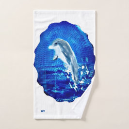 Sprung der Dolphin Blue Sea Handtuch