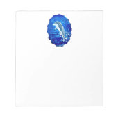 Sprung der Dolphin Blue Sea Notizblock (Vorderseite)