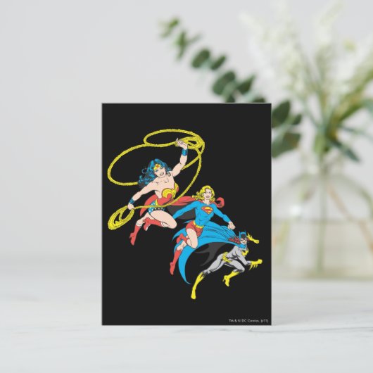 Sprung der Superhelden Postkarte (Stehend Vorderseite)