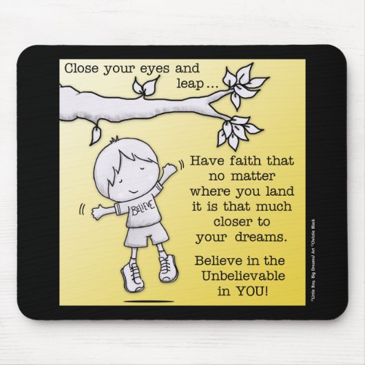 Sprung des Glaubens Mousepad (Vorne)