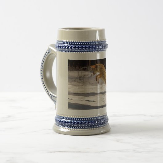 Sprung des Glaubens Stein Bierglas (Vorderseite Links)