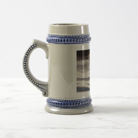 Sprung des Glaubens Stein Bierglas (Links)