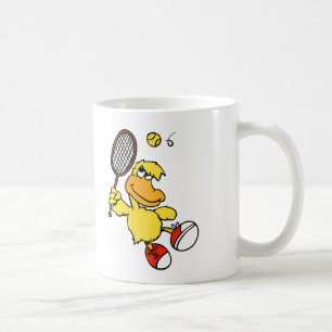 Sprung Duck Tennis  Hintergrundfarbe auswählen Kaffeetasse