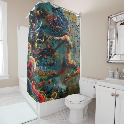 Sprung Duschvorhang (Beispiel)