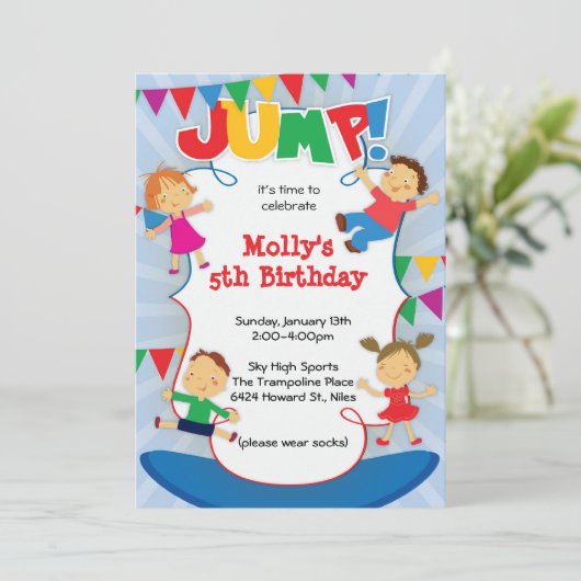 SPRUNG! EINLADUNG (Stehend Vorderseite)